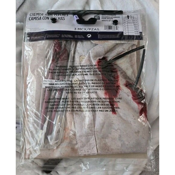 Dark Side Shirt Arrows Zombie Hunter Vampire Dressy Halloween Adult Costume NEW - Picture 2 of 3